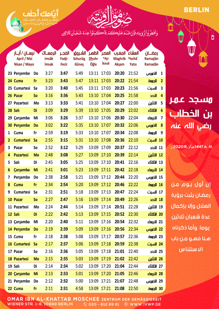 Imsâkiyyah zum Herunterladen1